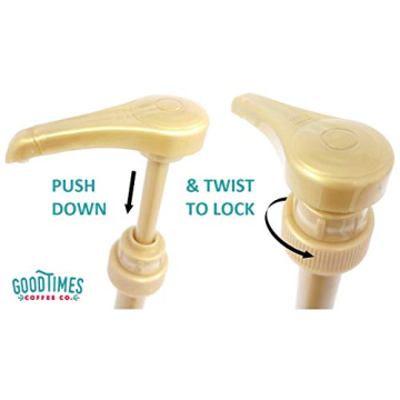 Gold Syrup Pumps for 750ml Bottles - Pack of 6