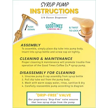 Gold Syrup Pumps for 750ml Bottles - Pack of 6