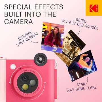 KODAK Smile+ 2-in-1 Digital Instant Print Camera & Wireless Bluetooth Photo Printer - 10MP, Special-...