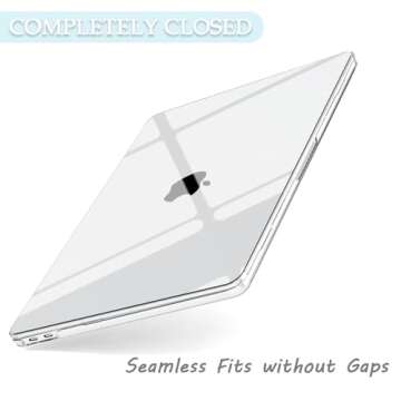 B BELK Compatible with MacBook Air 13 inch Case 2022 2021 2020-2018 Release A2337 A2179 A1932, MacBook Air M1 Case + 2 Keyboard Covers + Screen Protector, Crystal Clear