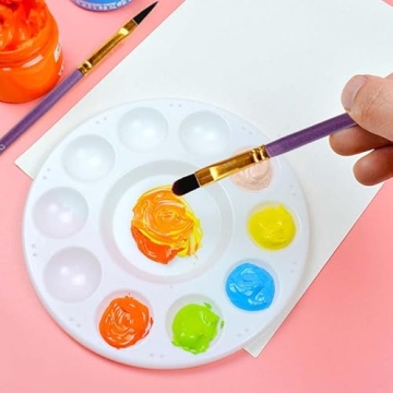 10-Piece Paint Brush Set for Kids and Beginners in Purple