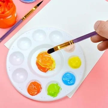 10-Piece Paint Brush Set for Kids and Beginners in Purple