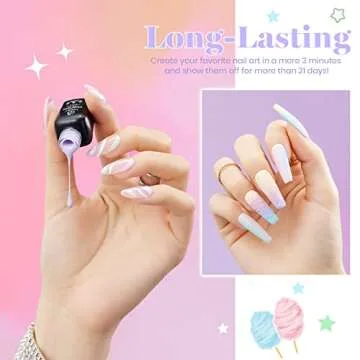 Beetles Pastel Gel Nail Polish, 6 Colors Macaron Pink Blue Green Yellow Purple Gel Polish Soft Spring Gel Polish Soak Off Uv Gel Manicure Nail Art Design DIY Home Salon Gift for Girls Women