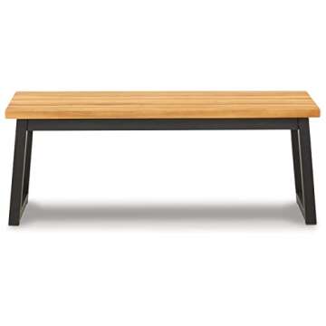 Outdoor 3-Piece Patio Counter Table Set with Benches