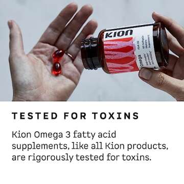 Kion Omega - Omega 3 Fatty Acid Supplements - DHA Supplements - Mini Fish Oil Softgels - Omega 3 DHA EPA Fish Oil Pills - Fish Oil 1,000 mg - 30 Servings