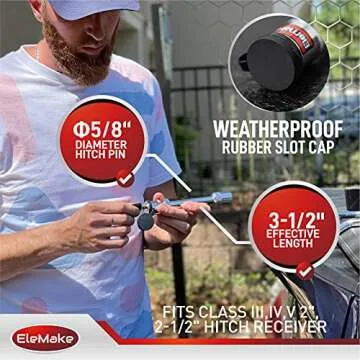 Elemake Heavy-Duty Trailer Hitch Lock for Maximum Security