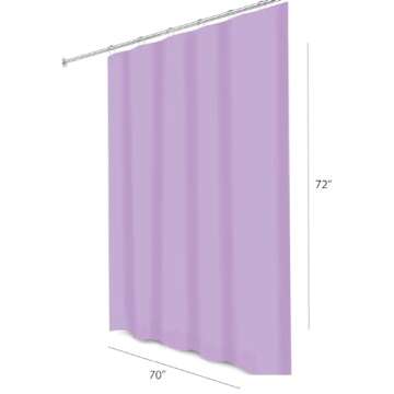 Home Expressions 3 Gauge Shower Curtain Liner – 70 x 72 Vinyl Shower Curtain with Rustproof Metal ...