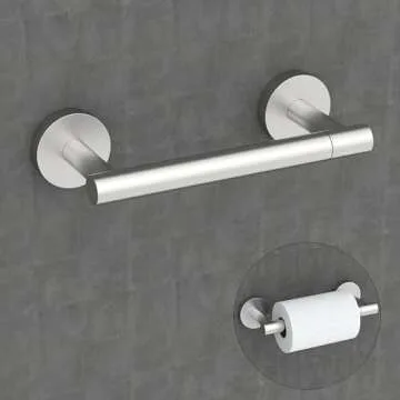 Standalone Stainless Steel Toilet Paper Holder for Any Bathroom