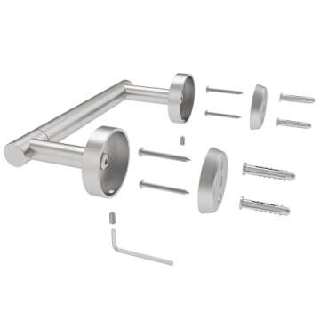 Standalone Stainless Steel Toilet Paper Holder for Any Bathroom