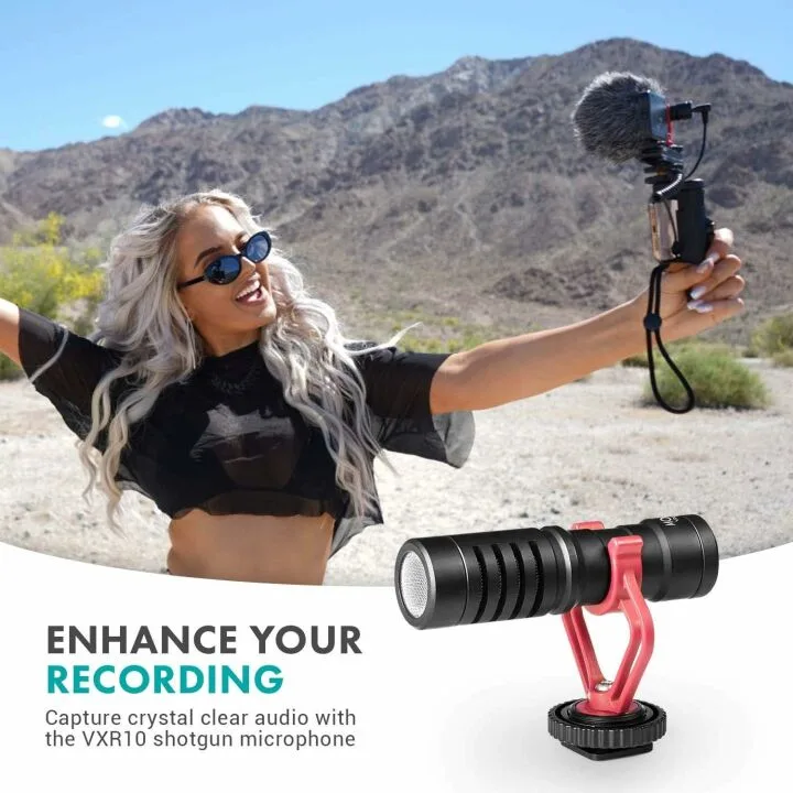 Movo Smartphone Kit Bundle - Microphone, Grip & Light