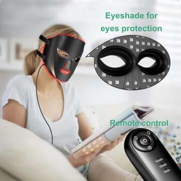 Red Light Therapy Mask for Face, Blue Red Infrared Photon Light Therapy Facial Skin Treatment Mask, LED Face Mask, Beauty Skin Care Tools, 7 Colors-288 LEDs