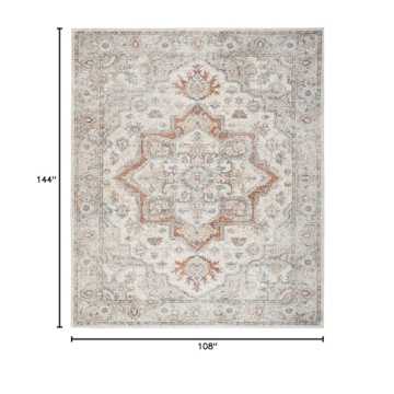 Nourison Astra Grey/Multi Washable Area Rug for Home