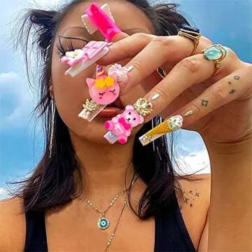 Mity rain Nail Charms-Slime Charms, 150pcs Kawaii Nail Charms Flatback Resin Charms, 3D Nail Charms for Nail Art Decorations Supplies