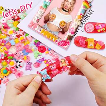 Mity rain Nail Charms-Slime Charms, 150pcs Kawaii Nail Charms Flatback Resin Charms, 3D Nail Charms for Nail Art Decorations Supplies