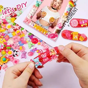 Mity rain Nail Charms-Slime Charms, 150pcs Kawaii Nail Charms Flatback Resin Charms, 3D Nail Charms for Nail Art Decorations Supplies