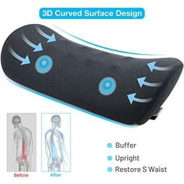 Lumbar Support Pillow for Office and Car - Pain Relief