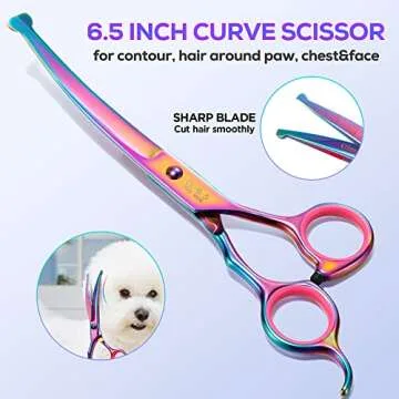 Gimars 6 in 1 Grooming Scissors Set for Dogs & Cats