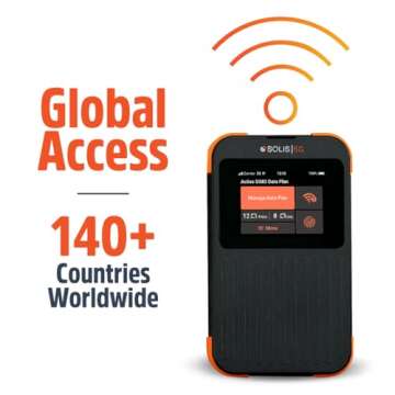 SIMO Solis 5G WiFi Mobile Hotspot - Portable Global Coverage for 16 Devices
