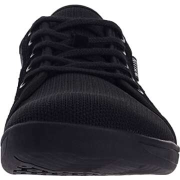WHITIN Women's Minimalist Barefoot Shoes Wide Toe Box Zero Drop Fashion Sneaker Size 7 Sport Flat Road Running Athletic Tennis Comfy Walking Black 37