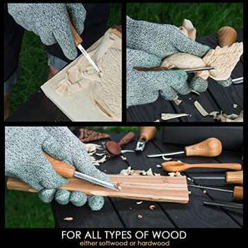 BeaverCraft SC05 Ergonomic Wood Carving Tools Kit