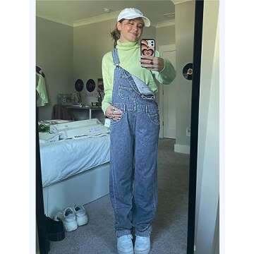 luvamia Women's Fashion Overalls Jumpsuits for Women Womens Jumpsuits Casual Light Blue Jumpsuit Blu...