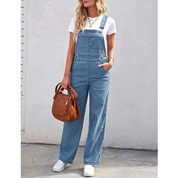 luvamia Women's Fashion Overalls Jumpsuits for Women Womens Jumpsuits Casual Light Blue Jumpsuit Blue Shadow Size Small Fits Size 4 / Size 6