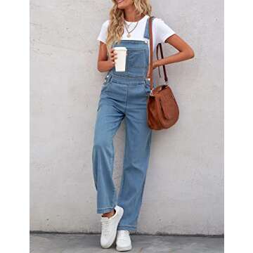 luvamia Women's Fashion Overalls Jumpsuits for Women Womens Jumpsuits Casual Light Blue Jumpsuit Blue Shadow Size Small Fits Size 4 / Size 6