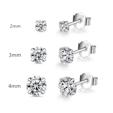 Sterling Silver Earrings Set - Hypoallergenic & Stylish Jewelry