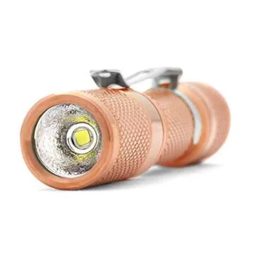 DROP - MDX-18406-2 AAA Copper Flashlight — EDC Mini Pocket LED Torch, IPX-8 Waterproof, 3 Modes, 1.5 oz, 110 lumens (CREE XP-G3 LED) (Drop AAA Copper - CREE)