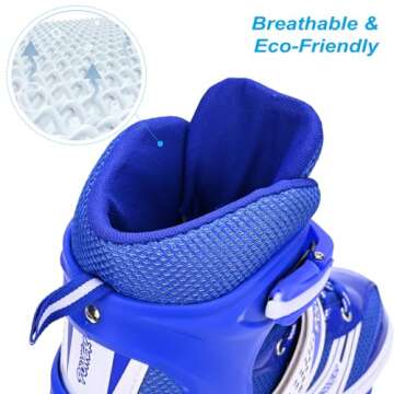 Roller Skates for Girls and Kids, 4 Sizes Adjustable Roller Skates, with All Wheels Light up, Fun Illuminating for Girls and Kids, Roller Skates for Kids Beginners, Pink