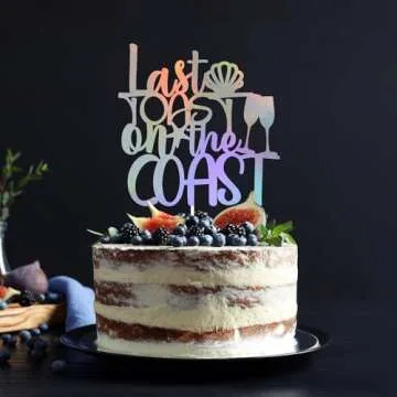 Holographic Coastal Bachelorette Cake Topper - Sparkle & Shine!