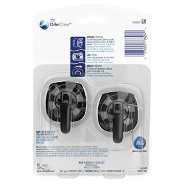 Febreze Vent Clip Car Air Freshener - Unstopables Fresh Scent, 2 CLIPS