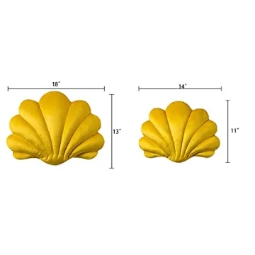 Ashler Shell Shaped Throw Pillow for Couch and Bed