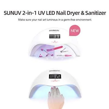 SUNUV UV LED Nail Lamp with Auto Sensor & Timer Setting