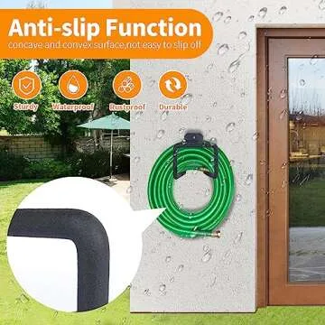 IBERDE Hose Holder - Durable Wall-Mounted Garden Hose Storage