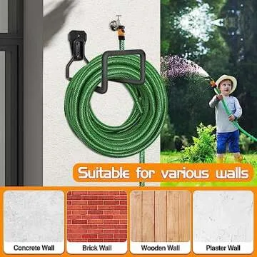 IBERDE Hose Holder - Durable Wall-Mounted Garden Hose Storage