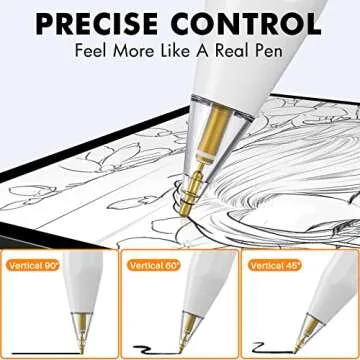 NIUTRENDZ 4 Pack Replacement Tips for Apple Pencil 2nd Generation and 1st Generation Fine Point Metal Tip, Wear-Resistant & Precise Control (1.95mm, Clear + Pink + Blue + Grey)