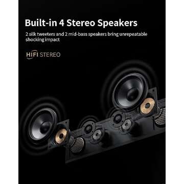 ANGELS HORN Bluetooth Vinyl Record Player - High-Fidelity 2-Speed Turntable with Built-in Speakers - Includes Phono Preamp & Magnetic AT-3600L Cartridge - Black Classic Edition