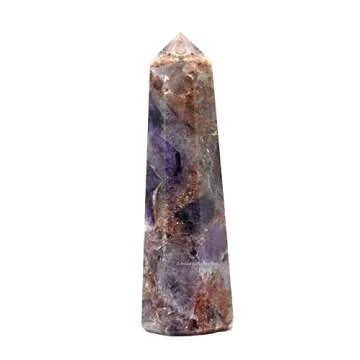 Amethyst Chevron Crystal Towers ~ Natural Healing Crystal Point Obelisk for Reiki Healing and Crystal Grid (2" to 3" INCH)