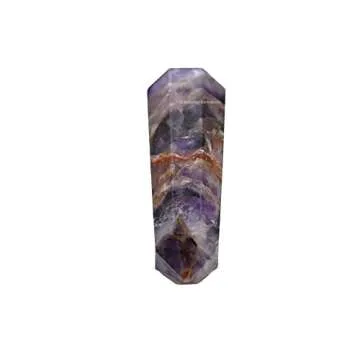 Amethyst Chevron Crystal Towers ~ Natural Healing Crystal Point Obelisk for Reiki Healing and Crystal Grid (2" to 3" INCH)