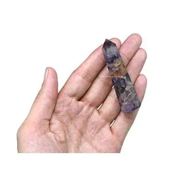 Amethyst Chevron Crystal Towers ~ Natural Healing Crystal Point Obelisk for Reiki Healing and Crystal Grid (2" to 3" INCH)