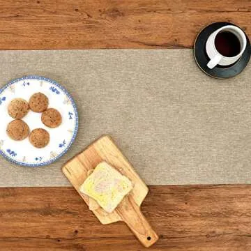 Mebakuk Linen Table Runner | Soft & Waterproof Style