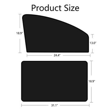 Car Side Window Sun Shades - 4 PCS Privacy Curtains for UV Protection