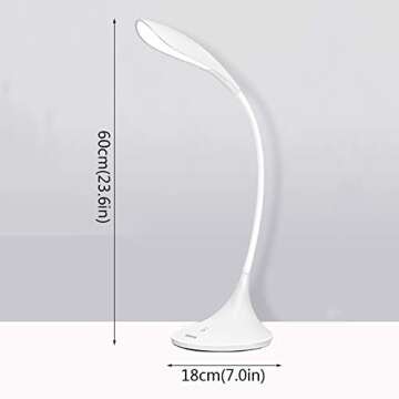 luckxuan Reading Lamp Simple Desk Lamp, LED Desk Light with 3 Lighting Modes for Home and Office Fle...