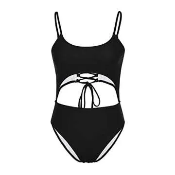 Meyeeka Spaghetti Strap High Cut Monokini for Women