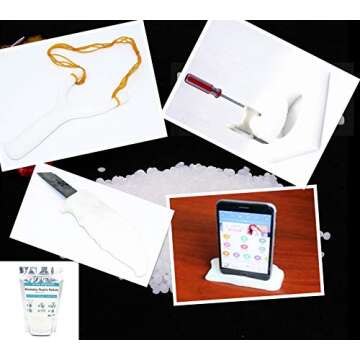 Moldable Plastic Beads for DIY Crafts 8OZ, White