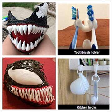 Moldable Plastic Beads for DIY Crafts 8OZ, White