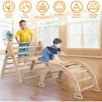Baoniu Foldable Climbing Triangle Ladder Toys for Kids