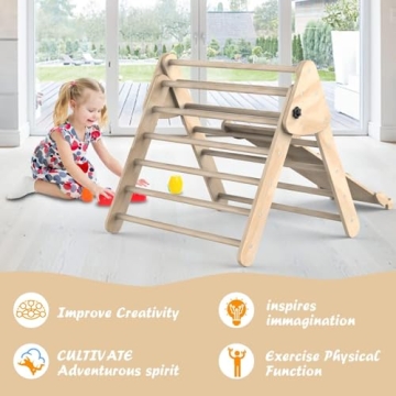 Baoniu Foldable Climbing Triangle Ladder Toys for Kids