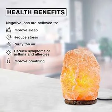 Nevlers 2 Pack Natural Pink Himalayan Salt Lamp with Dimmer Cord & Light Bulb | 6"- 8" Tall Salt Rock Lamp with Wood Base | 100% Authentic Himalayan Pink Salt Lamp | Hand Crafted Salt Lamps